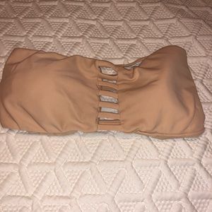 San Lorenzo nude strapless bikini top